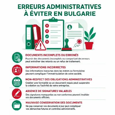 Les erreurs administratives fréquentes à éviter en Bulgarie