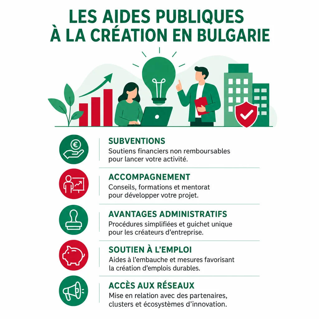 Aides publiques pour créer une entreprise en Bulgarie